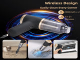 Black Portable 2-in-1 Cordless Vacuum Duster Kit with 2 Attachments V888-ELOSUNG39081