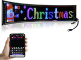 36"x 8" LED Sign,Programmable LED Sign,Flexible Scrolling LED Message Display,Bluetooth APP,DIY V1107-CS-FNECN34