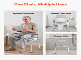 Bedside Commode Chair, 227 kg Capacity, 4-in-1 Portable Toilet and Raised Toilet with Padded V952-WLKBSLRZD500Y4MTK001V0