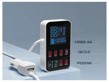 8-Port PDQC3.0 Car Charger with LED Display V28-ELEINTWLXA9S