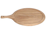 Wooden Pizza Tray Durable Round Serving Board with Handle Bread Food Dinner Plate for Restaurant V1294-YM0714-3118210230011