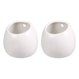 2pcs Hanging Planter Outdoor Round Pots Wall Plant Containers Whiteware Ceramic Planter Flower Pot V1192-AZ-W-27741