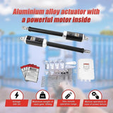 1200KG 20W Solar Double Swing Auto Motor Remote Gate Opener V63-823051