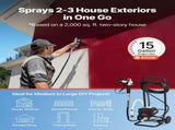 Stand Airless Paint Sprayer, 650W, 3000PSI High Pressure Airless Sprayer with Cart, Cleaning Brush, V952-ZSSPTJ650W03TBXWZ001V3
