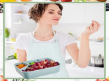 4 Pcs Silicone Bento Box Reusable Lunch Container Smooth Leak Proof Lunch Box Rectangle Bento Boxes V1259-DP01-F-123