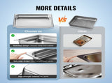 6 Pack Hotel Pans, Full Size Anti-Jam Steam 0.8mm Thick Stainless Steel Restaurant Steam Table V952-11QCCPWG25YCP9ZNIV0