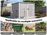 Giantz Garden Shed Outdoor Storage Box 1.87x1.28M Resin Tool Shed Backyard Grey SHED-FLAT-P-4X6-GR-ABC