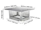 Chimney Cap 13 x 9 304Stainless Steel Fireplace Flue Caps Cover Mesh V952-BXGFXPDYDGYS7SWWCV0