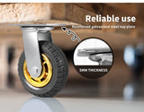 4X 6" / 150mm Heavy Duty Swivel Caster Wheels Castor 1000KG Load,2 with Brakes V201-QHGMMOREONE014