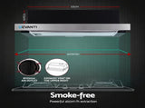 Devanti 600mm Range Hood 60cm Slide out Rangehood Stainless Steel RH-D-L03-60-BK