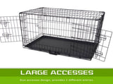 Wire Dog Cage Foldable Crate Kennel 48in with Tray PINK Cover Combo V274-PET-WCCV48-PK