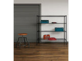 Modular Wire Storage 150x60cm Steel Shelving Black With Fixed Legs For Garage Warehouse Or Kitchen V63-841081