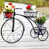 Iron Bicycle Plant Stand Rack Indoor Outdoor Garden V178-66775
