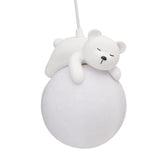Bear Moon Pendant Lamp 3D Moon Pendent Light Ceiling Hanging Lamp for Bedroom Children Room V1294-YM0901-3119250023211