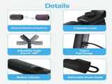 Electric Grill Brush Rechargeable 3-Speed with 180 Degree Adjustable Stainless Steel Head V1188-MS-710-137