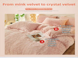 Khaki Luxury Thick Plush 4 Piece Bedding Set for 1.5m & 1.8m Beds Winter Ultra Soft Warm Bedding V888-ELOSUNG52490