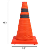 4 Pack 15.5 inch Collapsible Traffic Cones Multi Purpose Pop up Reflective Safety Cone V1258-DP02-C-288