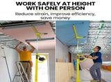 UNIMAC Drywall & Panel Lifter, 1200 x 3600 68kg Max Gyprock Sheet, Galvanised, No-mark Locking V219-TOLDWLUM310A