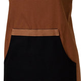 J Elliot Home Selby Cotton Apron 83 x 68 cm Ginger & Black V442-IDC-APRON-SELBY-GINGER-SH
