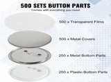 2.25" 58mm Button Badge Parts Supplies for Button Maker Machine 500 Sets V952-XZGSLH58MM500ON35V0