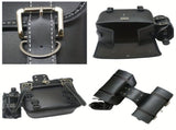 motorcycle side bags, water bottle bag, PU leather, combination lock, motorcycle accessories, V1102-139-BLA-57165