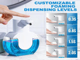 15oz 420ml Toucess Foaming Soap Dispenser Wall Mount 4 Levels Adjustable V1263-JX-7988