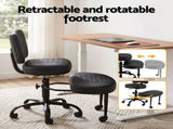 Artiss Cross Legged Kneeling Chair Adjustable Meditation Ergonomic Office Seat KCHAIR-PU-2019-BK