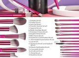 Hot red Professional Makeup Brush Set Cruelty-Free, Versatile for Foundation, Blush & V1107-HOT RED PROFESSIONAL MAKEUP BRUSH SET