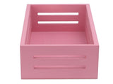 12.99 X 6.1 X 3.94in Wooden Storage Basket Multifunctional Pink Storage Crate Box for Bathroom V1294-YM0901-3117240340611