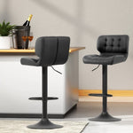 Artiss 4x Bar Stools Gas Lift Leather Padded Grey BA-TW-4059-CB-GYX4