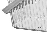 Bath Organizer Basket Stylish Clear Stripe Large Capacity Shower Storage Organizer with Handle for V1294-YM0703-3117230123813