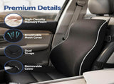 Artiss Ergonomic Lumbar Support Cushion for Office Chair and Car Memory Foam Lumbar Pillow for Back, LSC-BACK-MESH-BLACK