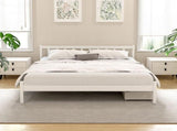 Artiss Bed Frame Double Size Wooden Platform with 2 Storage Drawers White SOFIE WBED-G-001D-WH-DRAW