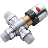 Mixing Valve, Hardened Brass Valve, Thermostatic Valve, Lead-Free Solid Brass, G1/2 Inch Male V1188-MS-227-2818
