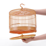 Small Cage Cage Plastic Round Cage with Feeding Bowls and Standing Poles - Hanging V1370-AZ4-05420