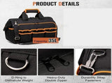Tool Bag Heavy-Duty Tool Storage Multiple Compartments Durable Tool Bag - Black - Size regular V1106-148-70030-BLK-REGULAR