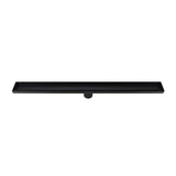 800mm Tile Insert Shower Bathroom Black Grate Drain w/Centre outlet Floor Waste V63-832871