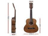 Alpha 31" Steel String Acoustic Guitar Portable GUITAR-E-31-NAT