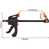 6 Pack F Shaped Clamps, Clamp with Tightening, Hand Tools for Carpentry, Wooden Door, 4inch V1237-ZY-528-001