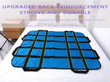 Positioning Bed Pad with Handles,48" 40" Transfer Sheet for Repositioning,Turning and V1107-108-01766-BLK-2PACK