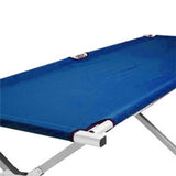 Camping Bed Folding Stretcher Light Weight w/ Carry Bag Camp Portable - blue V610-CAMSTRECOL-BLU