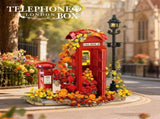 Red London Telephone Box Building Blocks Set for Adults,Ideas Flowers Phone Booth Mailbox and V1259-DP01-I-00071