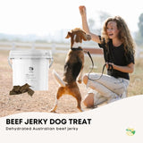 700g Dog Treat Beef Jerky Bucket - Dehydrated Australian Healthy Puppy Chew V238-SUPDZ-40318348263504