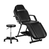 Zenses Massage Table Adjustable Salon Bed Chair 3-Fold Black MT-CHR-F3-BK-80