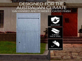 FORTIA Freestanding Parcel Post Box Letterbox, Letter Slot, Light Grey V219-STRLTBFOFW4A