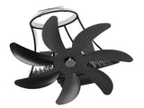 Wood Fan Pipe Fireplace Fan 7 Blades Fan On Chimney Silent Motors Heat Powered Wood V1294-YM0706-3114230124311