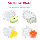 DIY Squishies Making Kit, Complete Stress Relief Toy Mold Set with Liquid Silicone, Hamster & Cat V1369-AZ3-W-13557