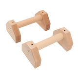 2pcs Wooden Push Up Handles Anti Slip Pushup Bar Handstand Parallettes Bars for Indoor Outdoor 30cm V1294-YM0703-3117230052112