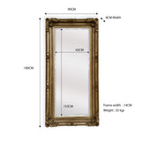 LUX French Provincial Ornate Mirror - Antique Champagne V292-MIRR-LUX003