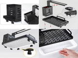 Kitchen Sink Caddy Organizer 304 Stainless Steel Sponge Soap Brushes Dispenser Holder with Rag Rack V1294-YM0717-10122830